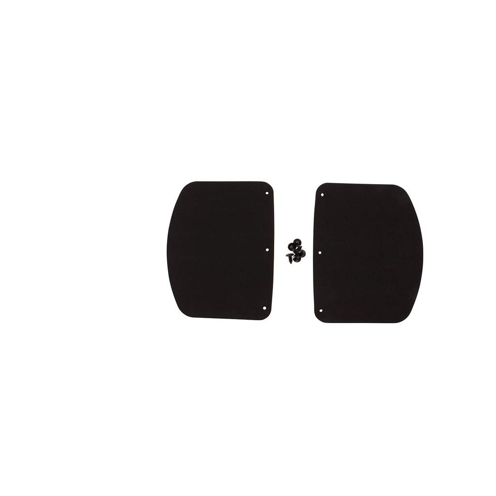 Black cushioned knee brace pads