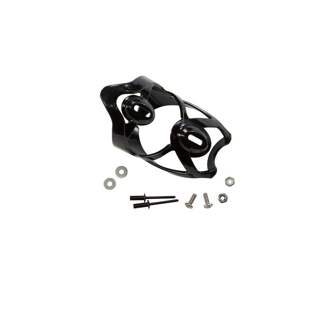 Black lateral bottle cage