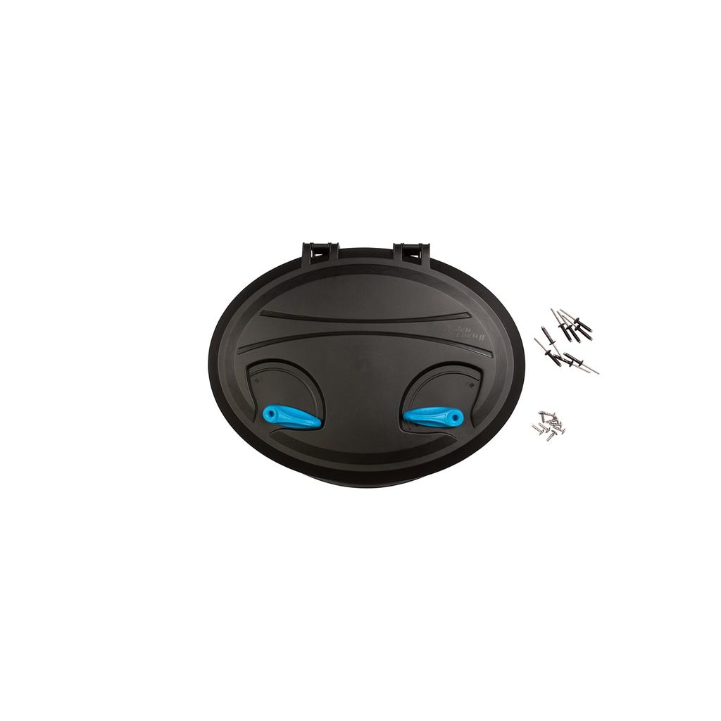 Double-wide quick lock hatch - electric blue