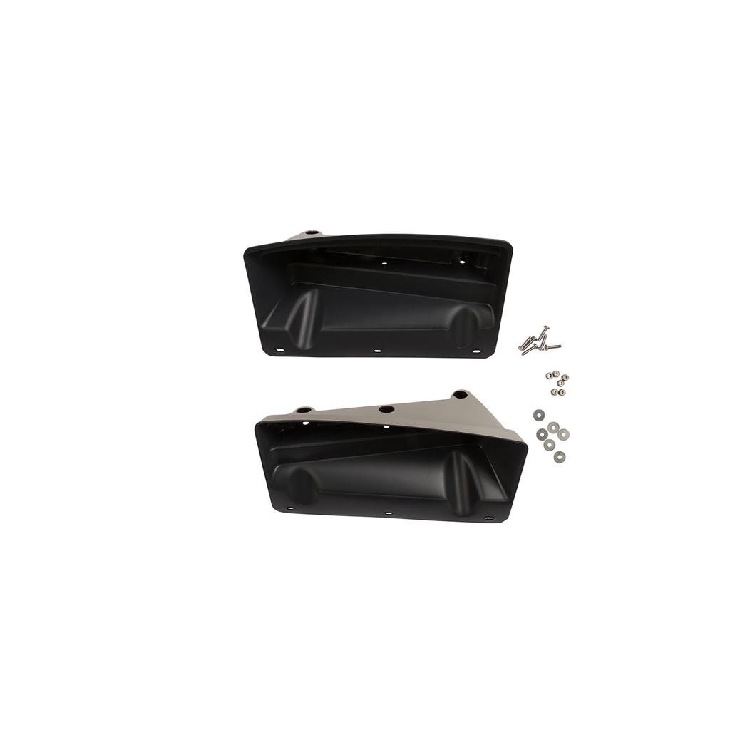 Rear folding bucket seat lateral supports
