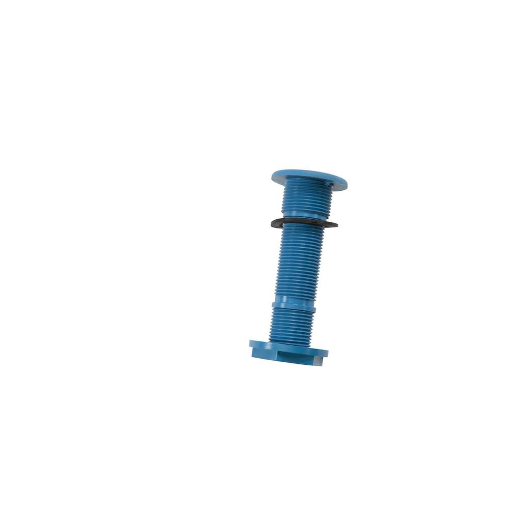 Aft rudder thru-hull sleeve in azure blue