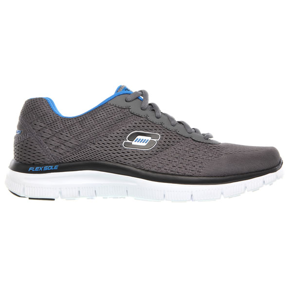 Skechers Men Wide Fit (2E) Shoes - Covert Activity Charcoal/Blue
