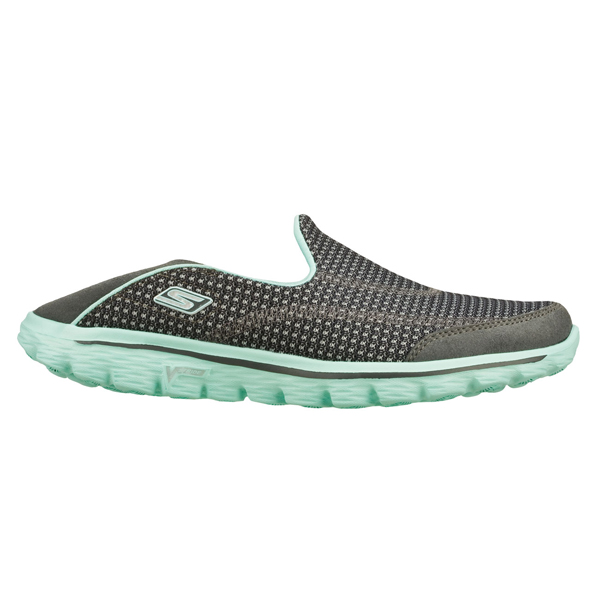 Skechers Women GOwalk 2 - Convertible Charcoal/Aqua