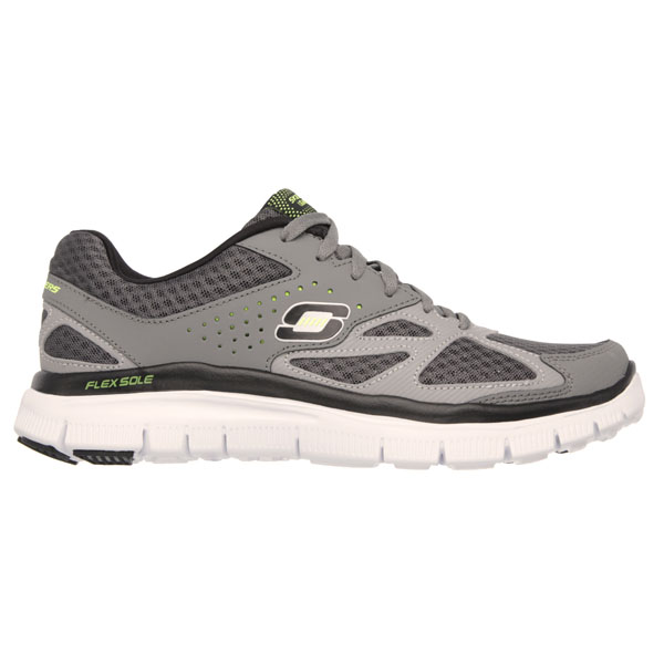 Skechers Men Wide Fit (2E) Shoes - Master Plan Charcoal