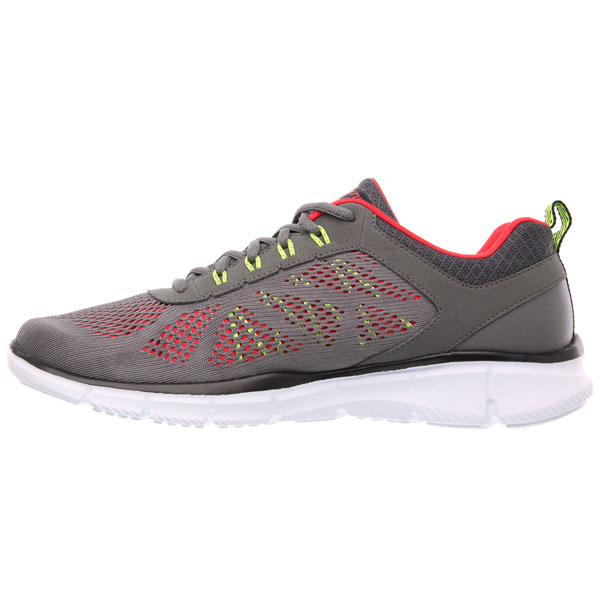Skechers Men Wide Fit (2E) Shoes - Deal Maker Charcoal/Red