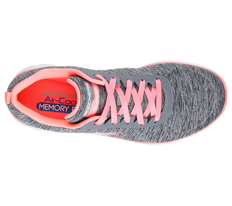 Skechers Women Flex Appeal 2.0 Gray/Coral