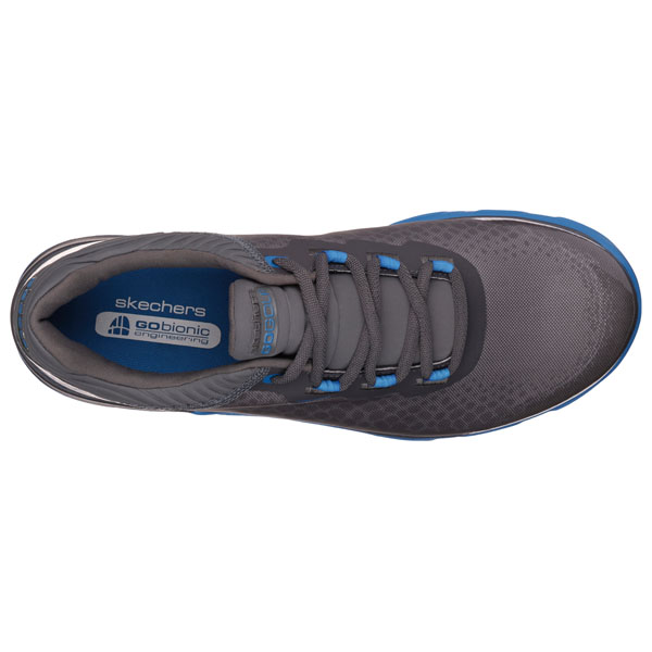 Skechers Men Extra Wide Fit (4E) Shoes - Charcoal/Blue