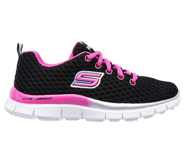 Skechers Girls Skech Appeal - Rushing Racer Black/Hot Pink