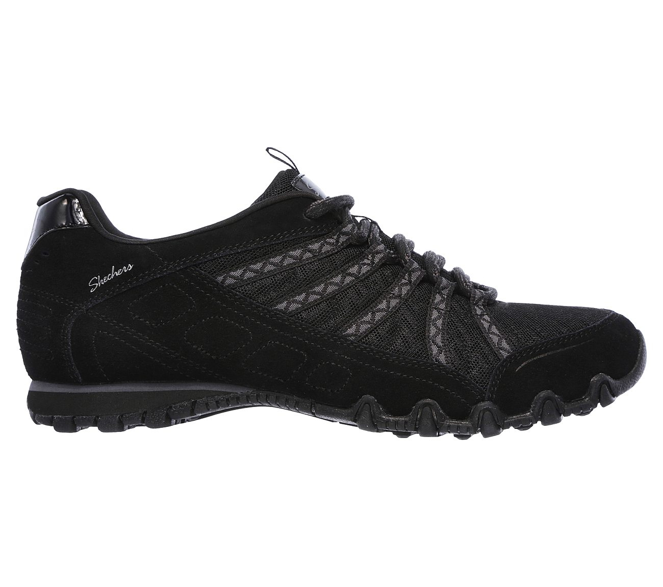 Skechers Women Relaxed Fit: Bikers - Commotion Black