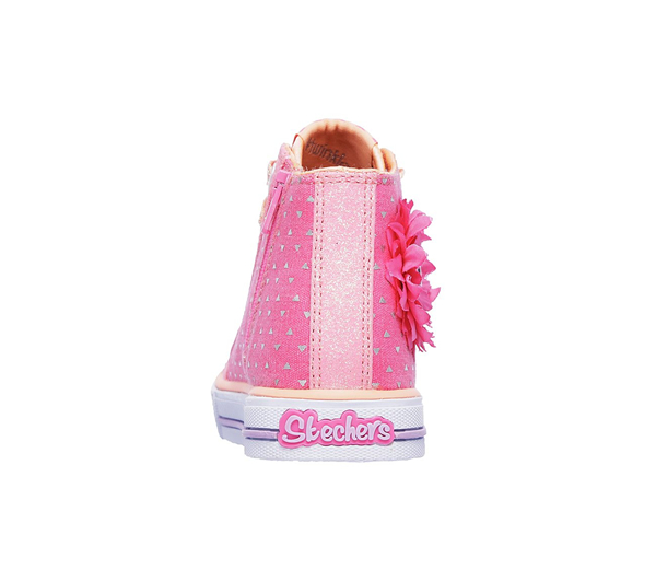 Skechers Girls Twinkle Toes: Shuffles - Bloom Boom Pink/Coral