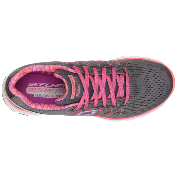 Skechers Women Relaxed Fit: Skech-Flex Charcoal/Coral