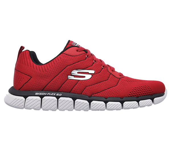 Skechers Men Skech-Flex 2.0 - Milwee Red/Black