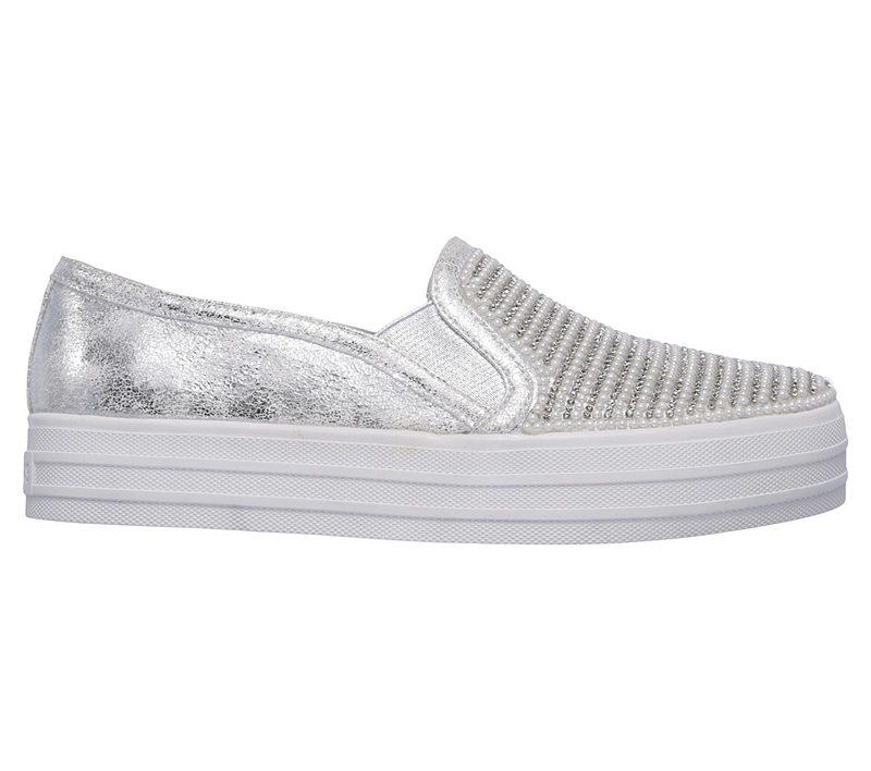 Skechers Women Double Up - Shiny Dancer Silver