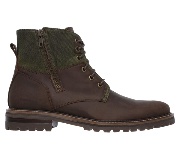 Skechers Men Boots: Briggs Brown/Olive