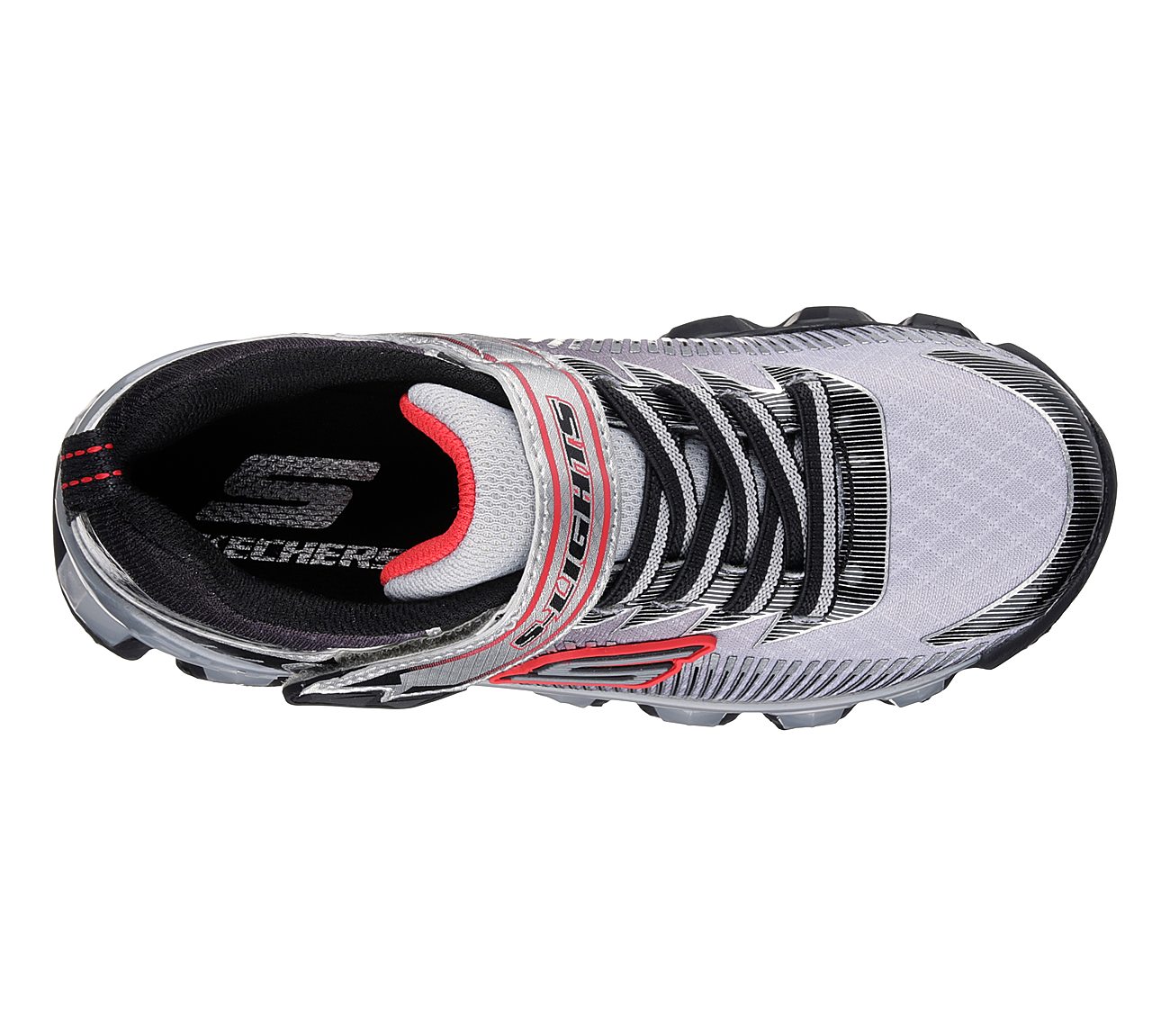 Skechers Boys S Lights: Flashpod - Scoria Sliver/Black