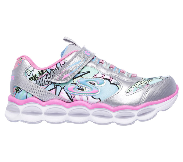 Skechers Girls S Lights: Lumi-Luxe Silver/Multi