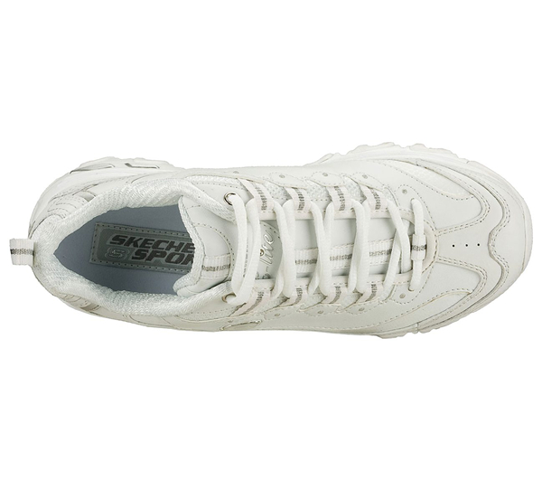 Skechers Women D'lites White/Sliver