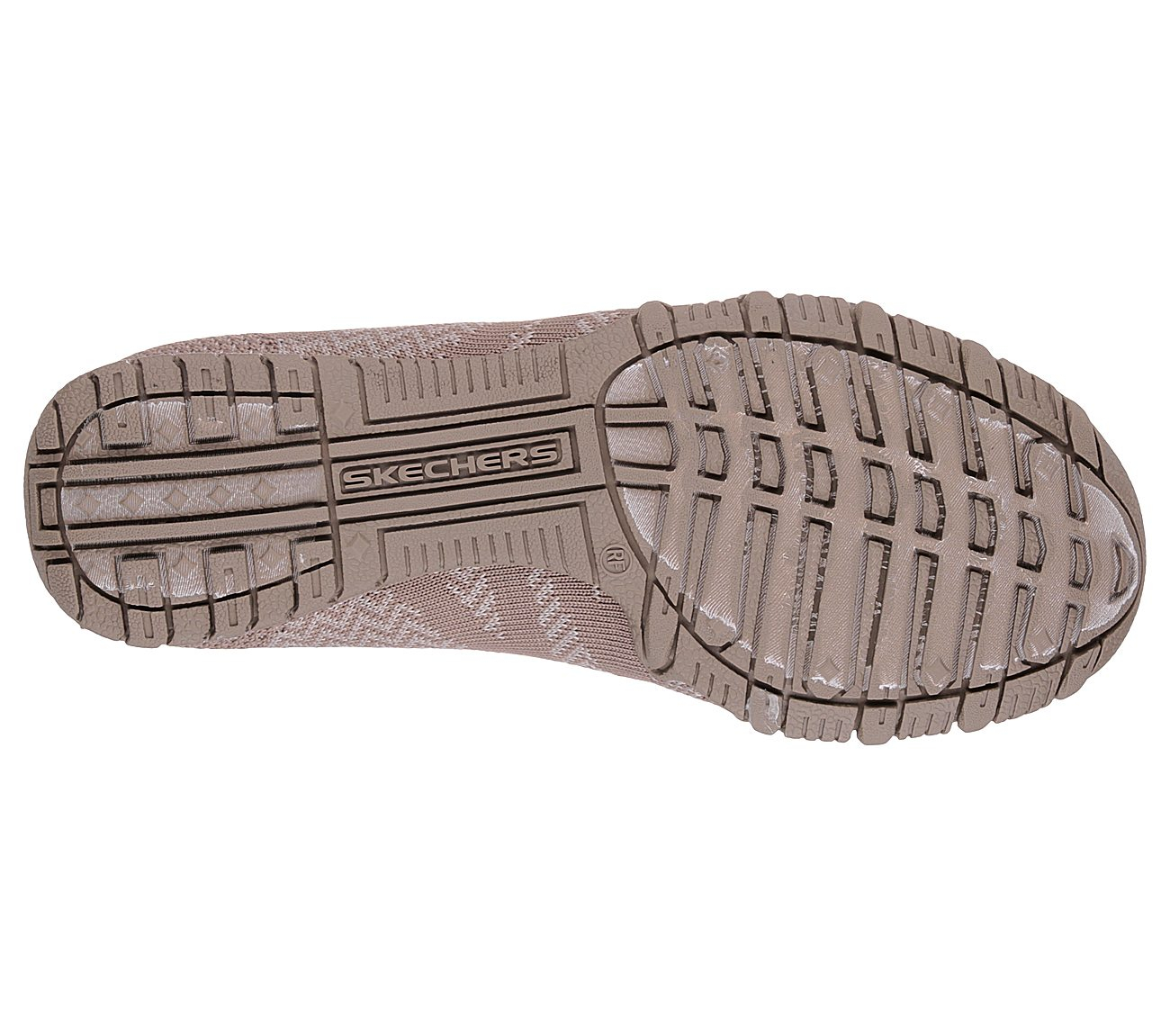 Skechers Women Relaxed Fit: Bikers - Get With Knit Taupe