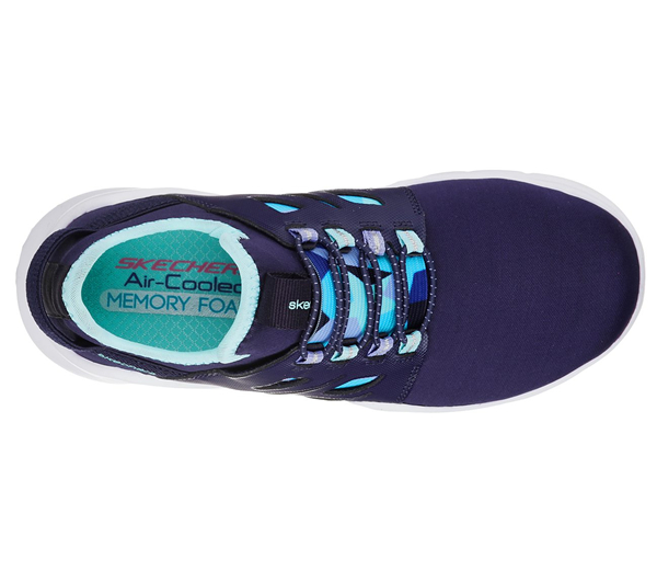 Skechers Girls Street Squad Navy/Aqua