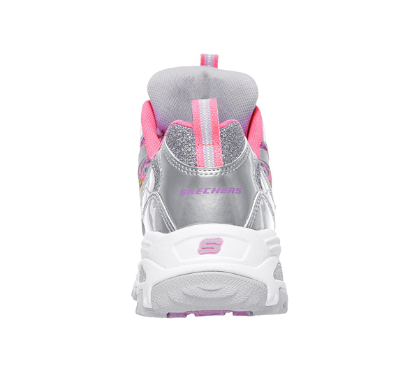 Skechers Girls D'Lites - Kickin Cool Silver/Multi