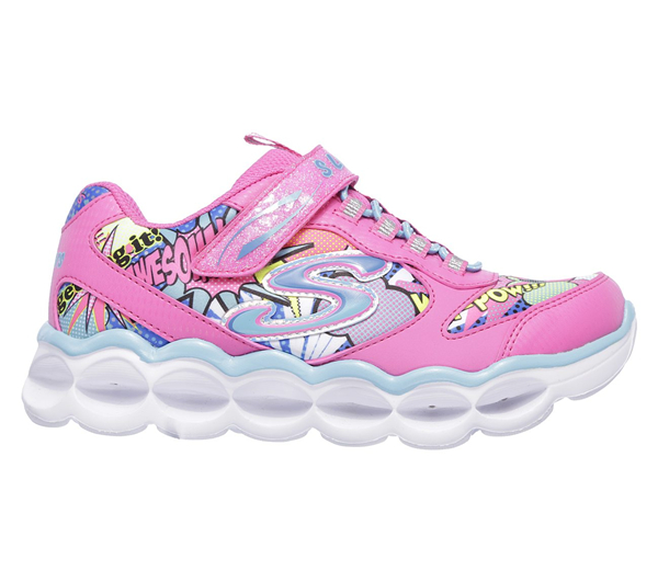 Skechers Girls S Lights: Lumi-Luxe Neon Pink/Multi