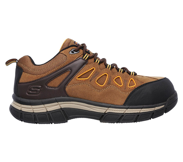 Skechers Men Work: Relaxed Fit Dunmor Comp Toe Brown/Orange