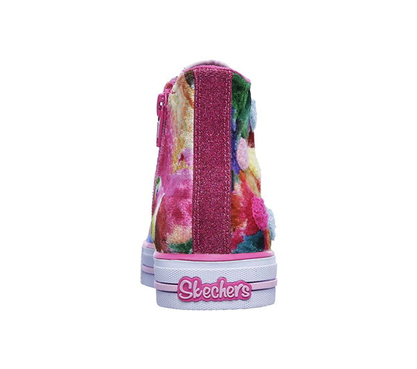 Skechers Girls Twinkle Toes: Shuffles - Pom Pom Pizazz Pink/Multi
