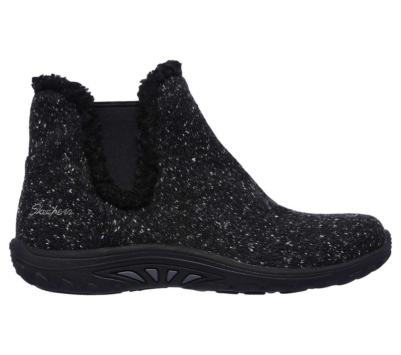 Skechers Women Relaxed Fit: Reggae Fest - Speckled Black
