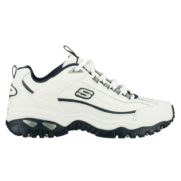 Skechers Men Wide Fit (2E) Shoes - White/Navy