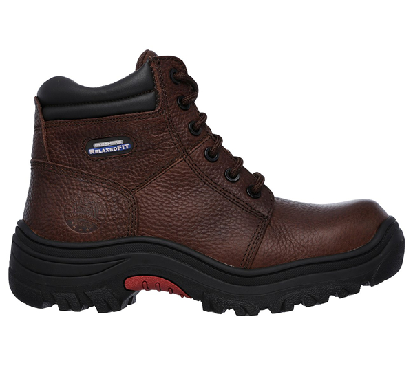 Skechers Women Work: Relaxed Fit Burgin - Taney Comp Toe Dark Brown