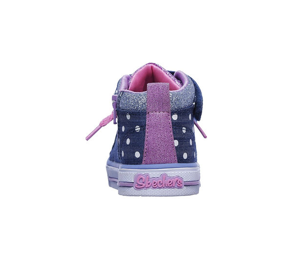 Skechers Girls Twinkle Toes: Shuffles - Digity Dots Denim/Multi