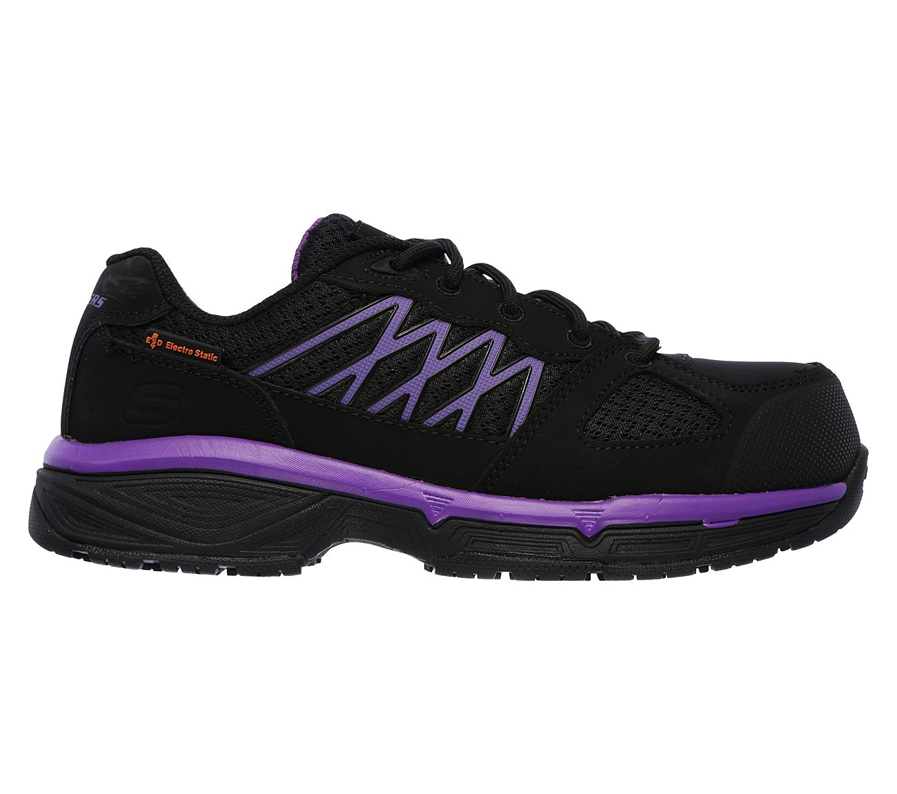 Skechers Women Work Relaxed Fit: Conroe - Kriel ESD Black/Purple