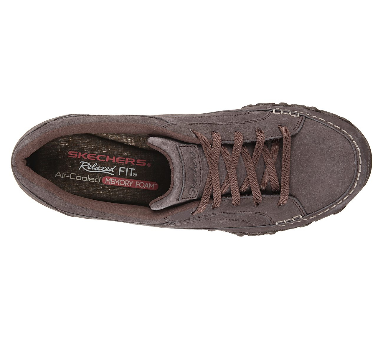Skechers Women Relaxed Fit: Bikers - Curbed Chocolate