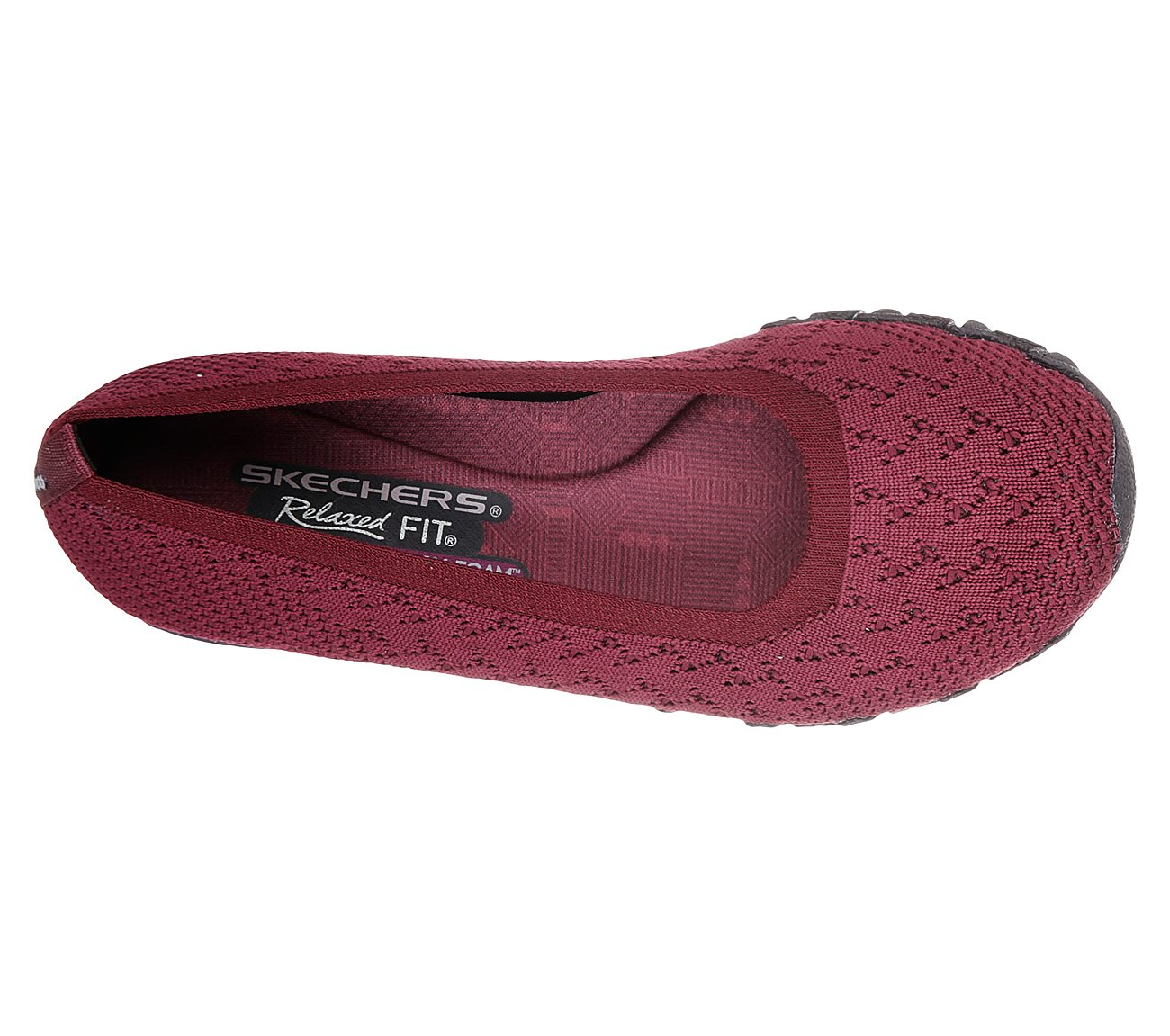 Skechers Women Relaxed Fit: Bikers - Witty Knit Burgundy