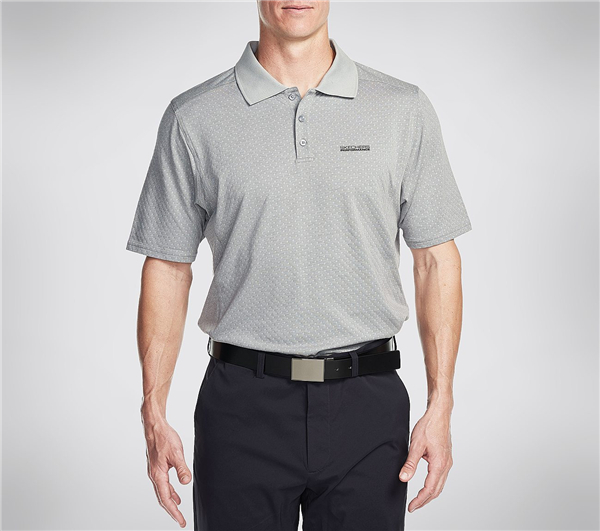 Skechers Men Prado Jacquard Polo Gray