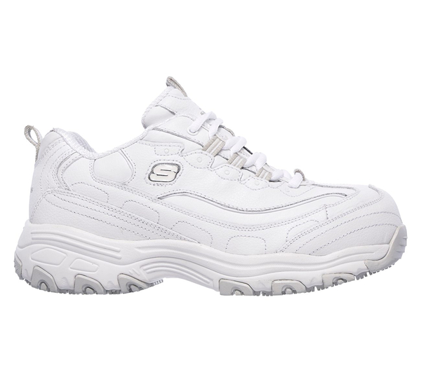 Skechers Women Work: D'Lites - Pooler Alloy Toe White