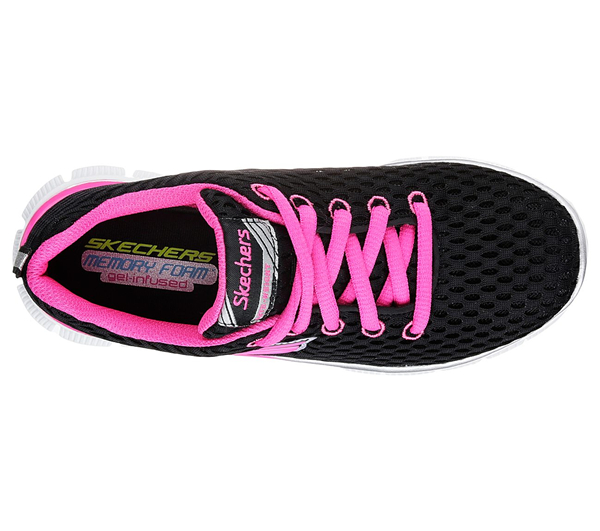 Skechers Girls Skech Appeal - Rushing Racer Black/Hot Pink