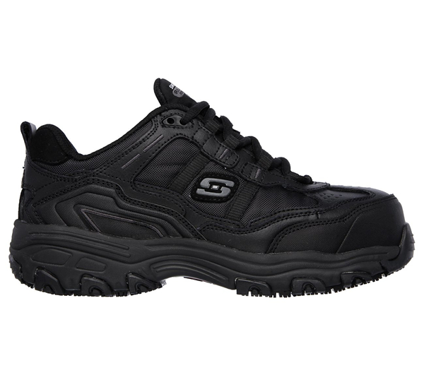 Skechers Women Work: Relaxed Fit D'Lites - Tolland Comp Toe Black