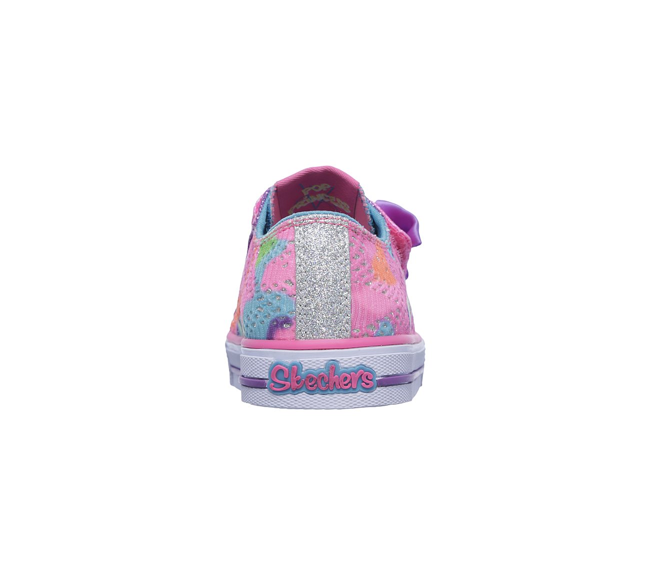 Skechers Girls Twinkle Toes: Shuffles - Little Lovely Neon Pink/Multi