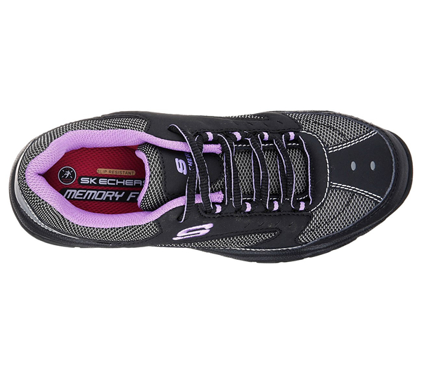 Skechers Women Work: Biscoe Black/Purple