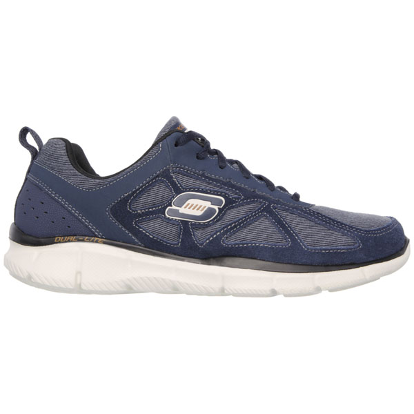 Skechers Men Wide Fit (2E) Shoes - Front and Center Navy