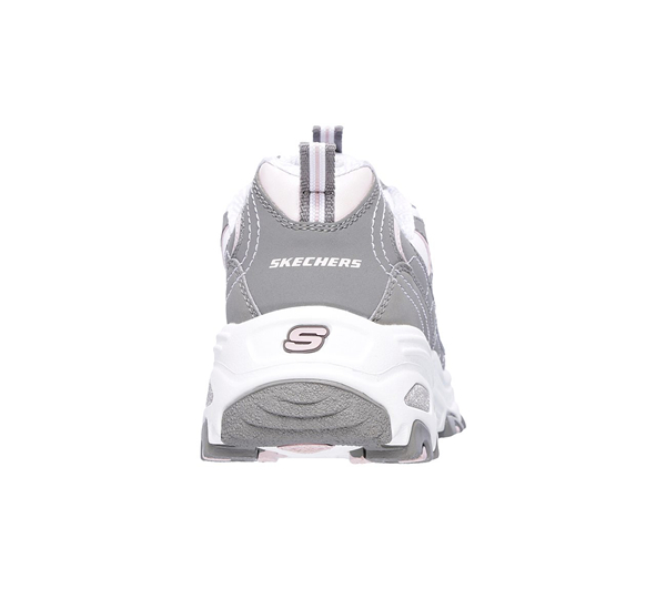 Skechers Women D'Lites - Biggest Fan Gray/White