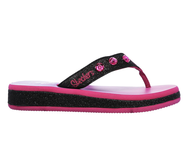 Skechers Girls Twinkle Toes: Sunshines Black/Hot Pink