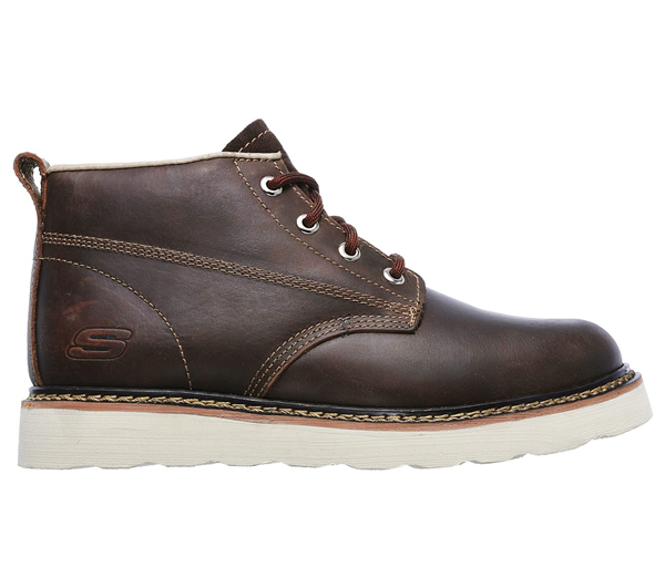 Skechers Men Work: Relaxed Fit Pettus - Enderlin Dark Brown