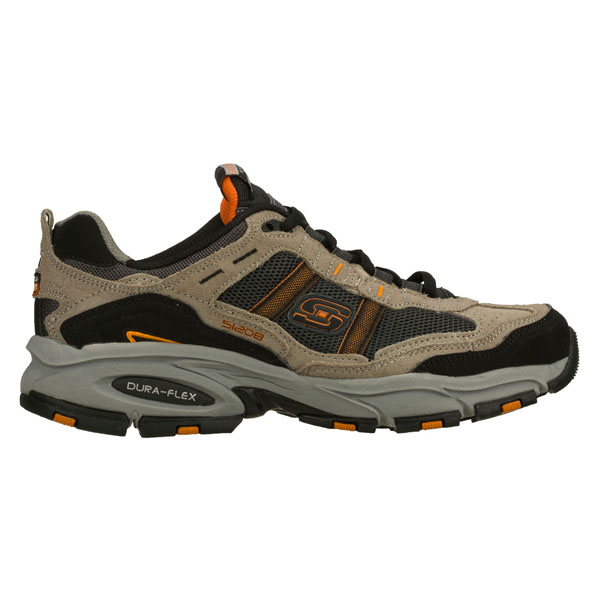 Skechers Men Extra Wide Fit (4E) Shoes - Taupe/Black