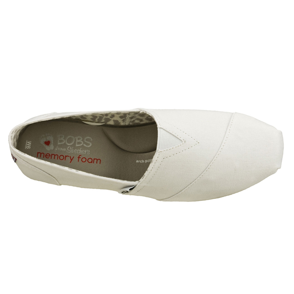 Skechers Women Bobs Plush - Peace and Love White