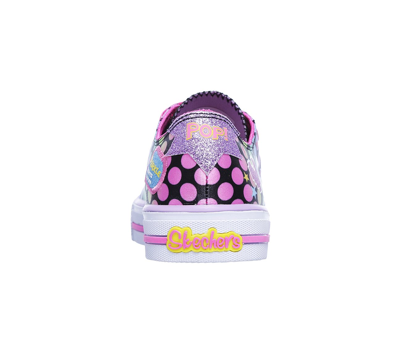 Skechers Girls Twinkle Toes: Shuffles - Poppin Posse Black/Multi