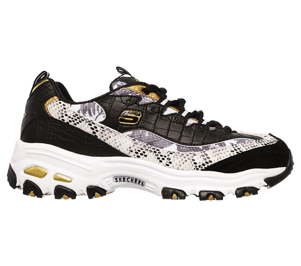 Skechers Women D'Lites - Runway Ready White/Gold