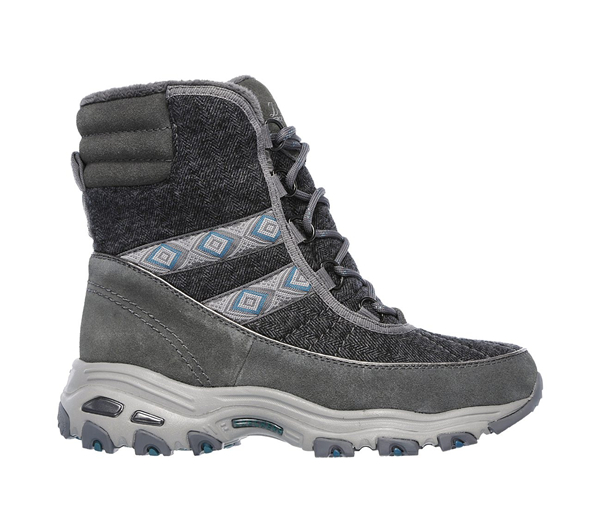 Skechers Women D'Lites - Snow Park Charcoal