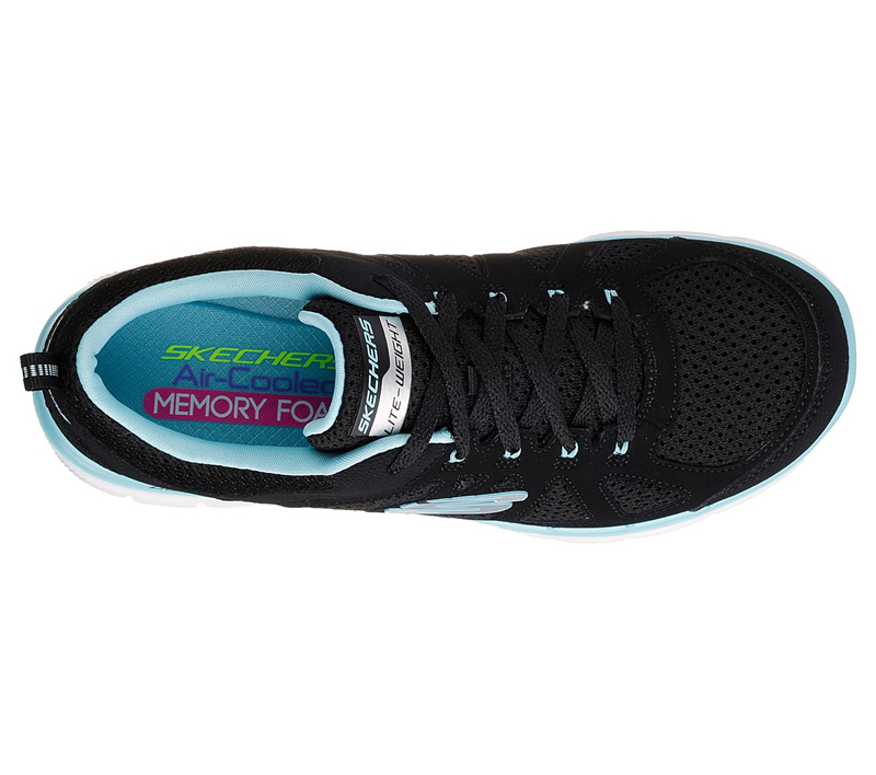 Skechers Women Flex Appeal 2.0 - Simplistic Black/Turquoise